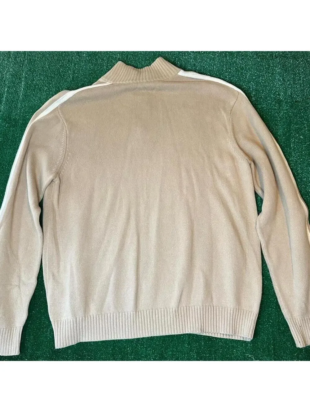 Tommy Hilfiger Quarter Zip knitted Sweatershirt cream color